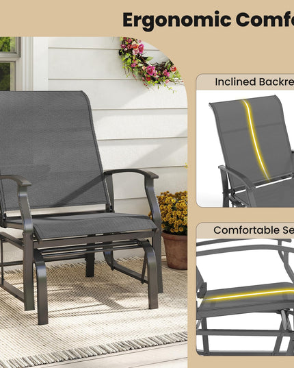Giantex 2/4 Pack Outdoor Glider Rocking Chairs for Porch