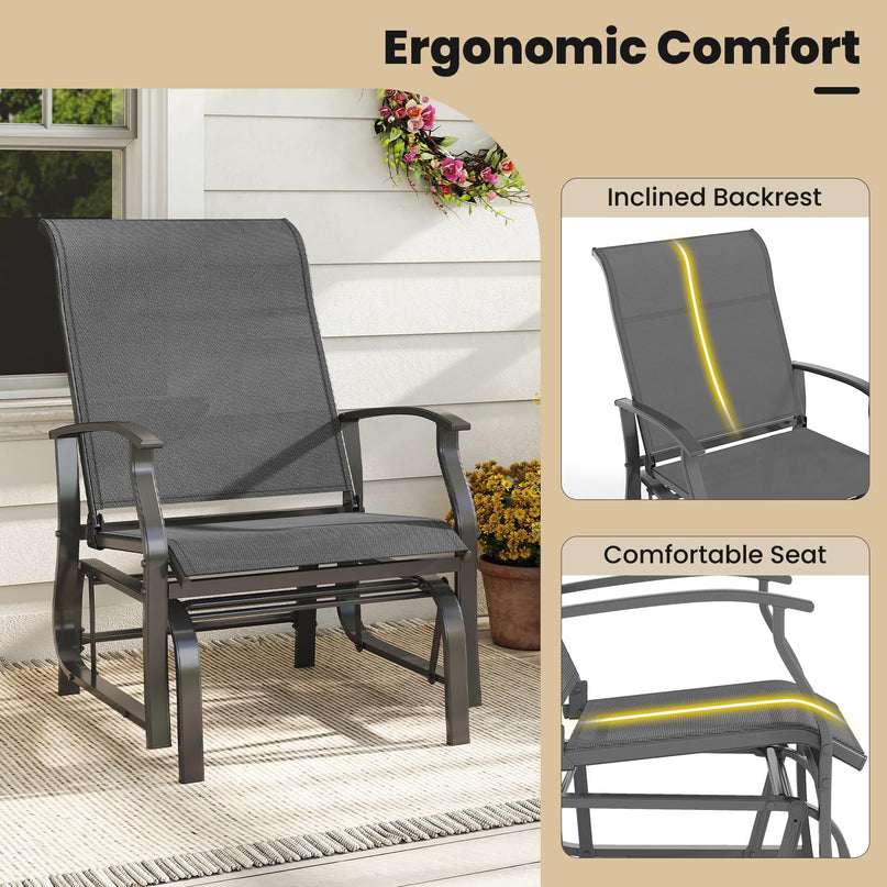 Giantex 2/4 Pack Outdoor Glider Rocking Chairs for Porch