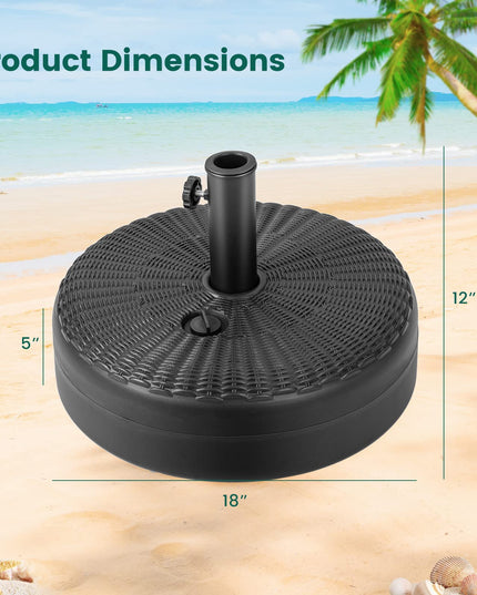 Giantex Fillable Umbrella Base, 18 inch Umbrella Stand Water and Sand Filled