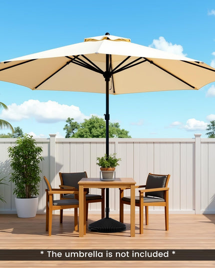 Giantex 55 lbs HDPE Patio Umbrella Stand Portable Pole Holder