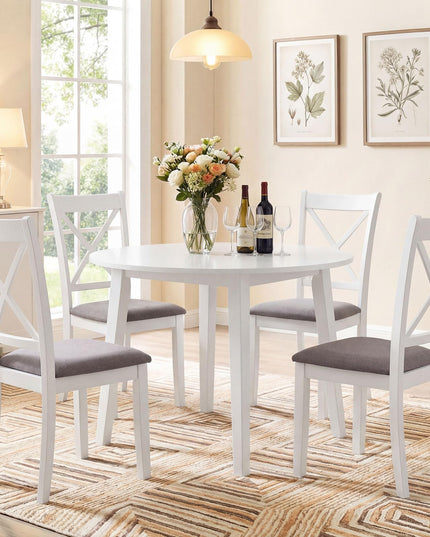 Giantex Rubber Wood Dining Room Chairs with Comfortable Backrest & Padded Seat