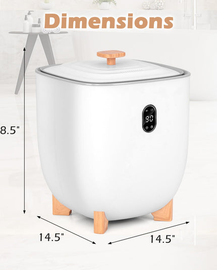 Giantex 25L Towel Warmer Bucket - Electric Towel Heater for Bathroom, 2 Temperature Settings, 20-60 Timer