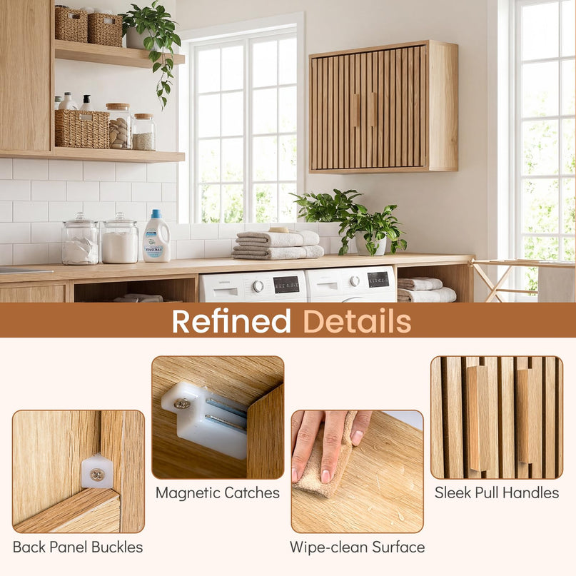 Giantex Bathroom Wall Cabinet Wall Mounted Wooden Medicine Cabinet