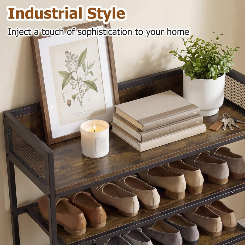 Giantex 4-Tier Shoe Rack Industrial Shoe Storage Organizer