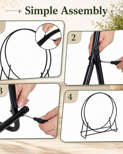 GIANTEX 45" Round Firewood Rack Outdoor