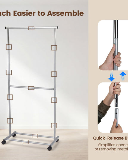 Giantex Extendable Clothes Rack for Dressing Room