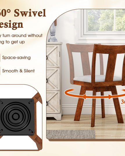 Giantex Swivel Dining Chairs Set of 2/4