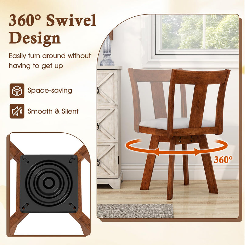 Giantex Swivel Dining Chairs Set of 2/4