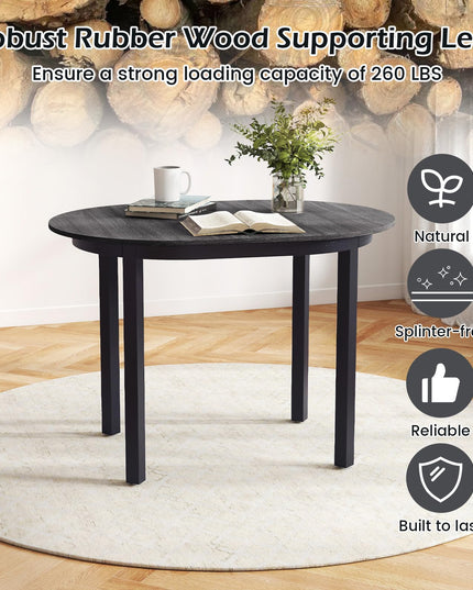 Giantex Table à manger ovale en bois de 43 pouces pour 2 à 4 personnes | Charge de 118 kg