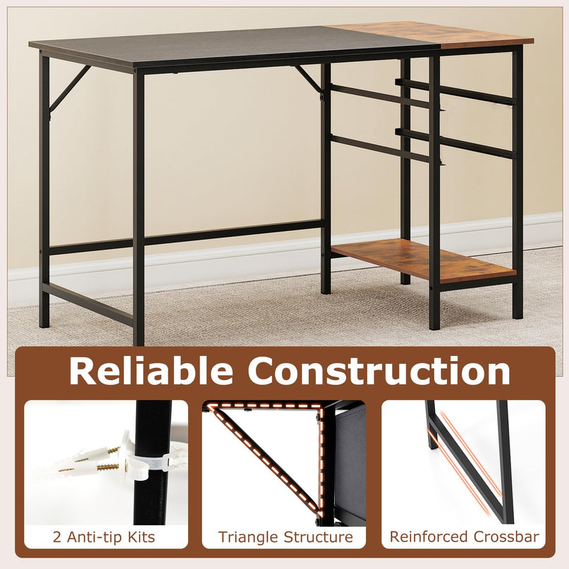 Giantex 48" Computer Desk with 2 Fabric Drawers