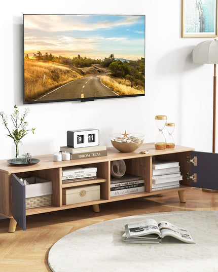 Giantex TV Stand for TVs up to 65 Inch, Entertainment Center with 2 Side Cabinets