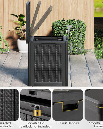 Giantex Boîte de rangement extérieure de 95 litres pour accessoires de piscine