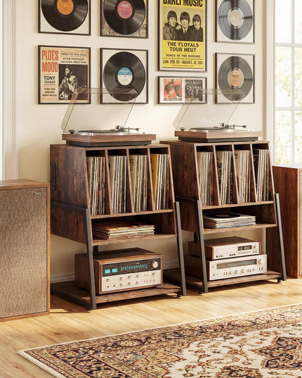 Giantex Record Player Stand on Wheels 3-Tier Turntable Stand