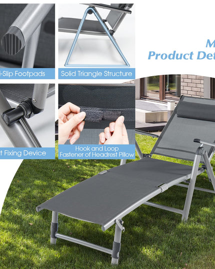 Giantex Outdoor Chaise Lounge Chair