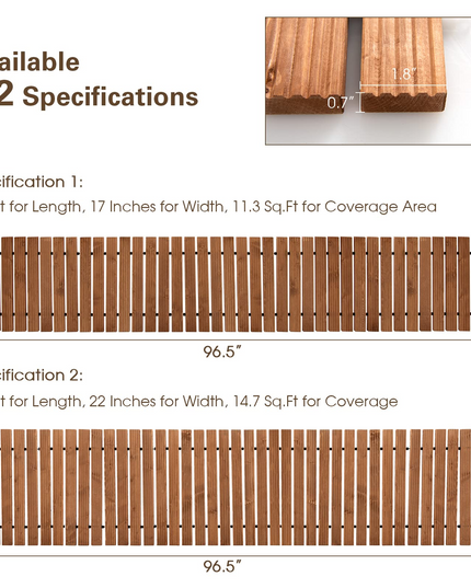 Giantex 8ft Wooden Garden Pathway