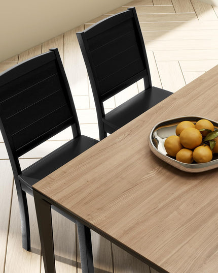 Giantex Wood Dining Chairs Set of 2/4, Modern Kitchen Chairs w/Rubber Wood Legs, Curved Backrest, Farmhouse Diner Chairs