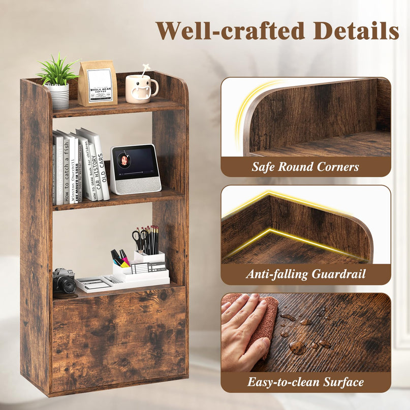 Giantex Bookshelf with Drawer for Living Room