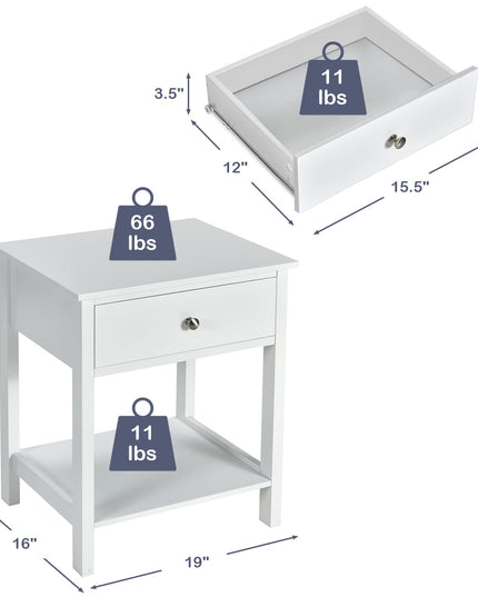 Multifunctional Bedside Sofa Side Table, Accent Home Furniture w/Stable Frame