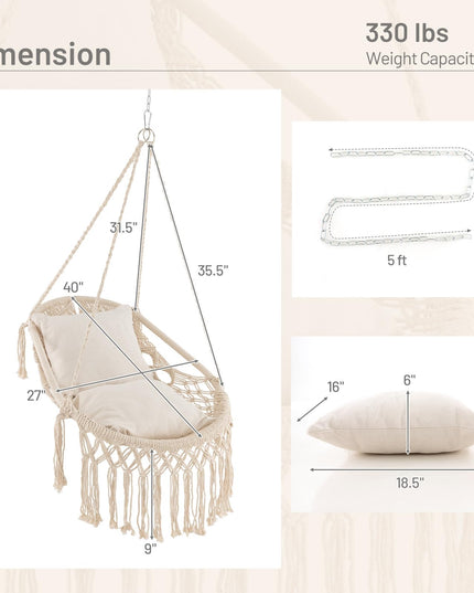 Giantex Macrame Swing Chair