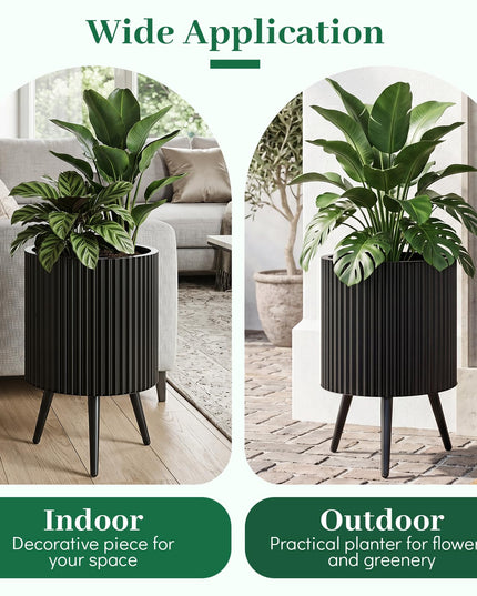 Giantex 14/16/20 Inch Plant Pot with Stand for Living Room