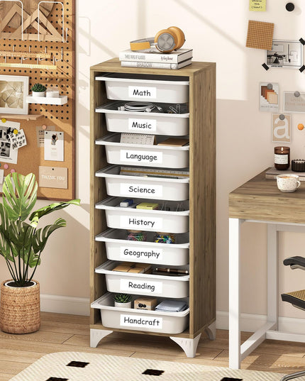 Giantex Sideboard Buffet Cabinet with 8 Plastic Storage Drawer