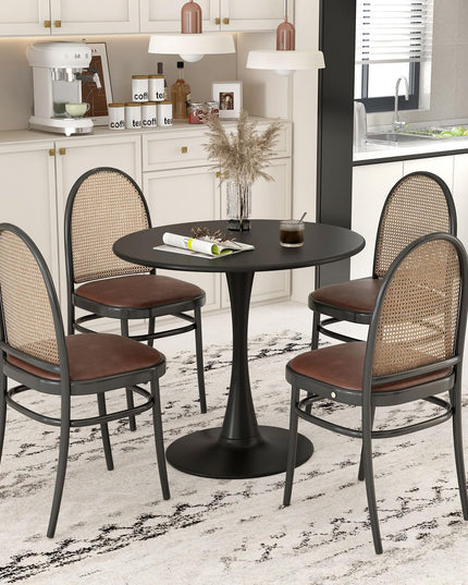 Giantex Black Round Dining Table