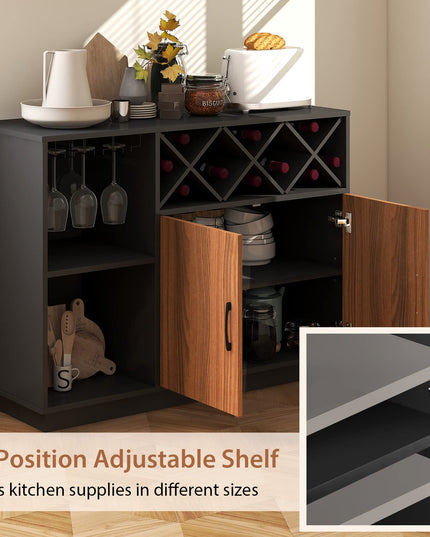 Giantex Buffet Sideboard, Wine Bar Base Cabinet 45”X15”x32”