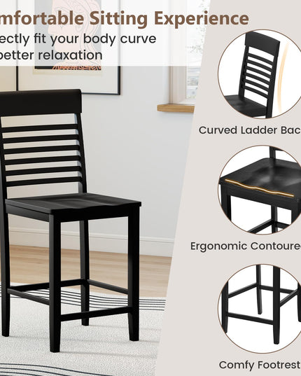 Giantex Ensemble table et 4 chaises de salle à manger 5 pièces