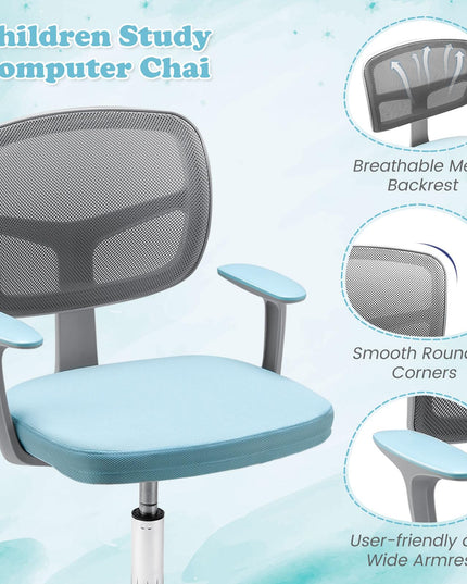 Giantex Adjustable Desk Chair with Auto Brake Casters for Kids