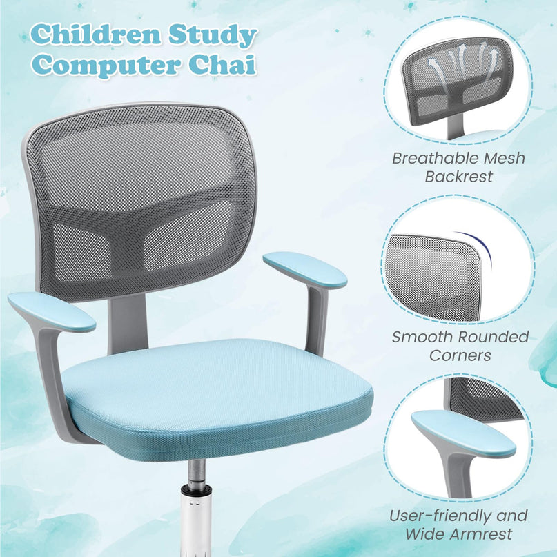 Giantex Adjustable Desk Chair with Auto Brake Casters for Kids