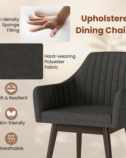 Giantex Upholstered Dining Chairs Set of 2/4 for Living Room