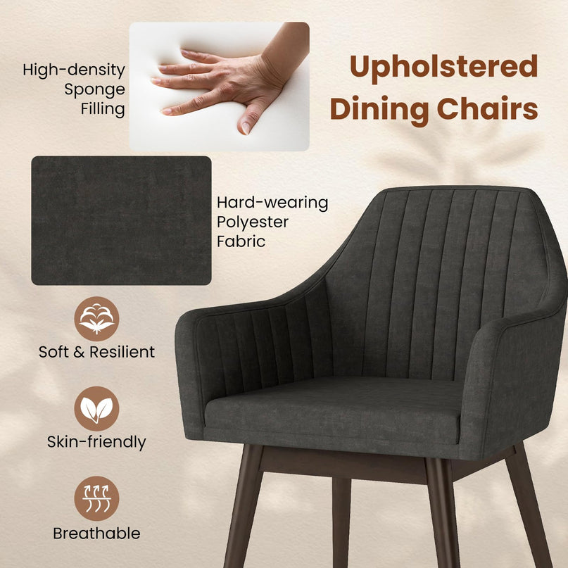 Giantex Upholstered Dining Chairs Set of 2/4 for Living Room