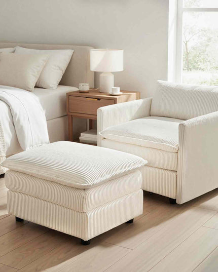 Fauteuil d'appoint surdimensionné Giantex avec ottoman pour chambre, salon et appartement