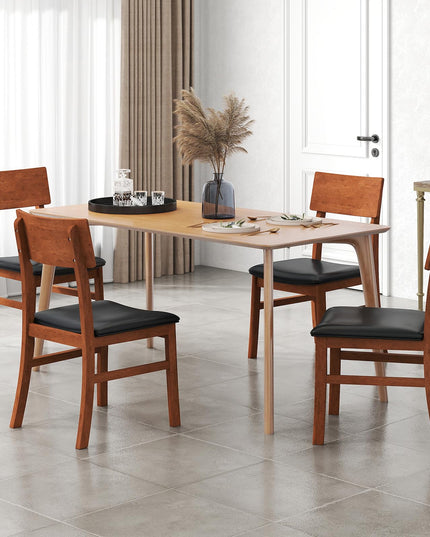Giantex Wooden Dining Chairs Set of 2/4 for Dining Room