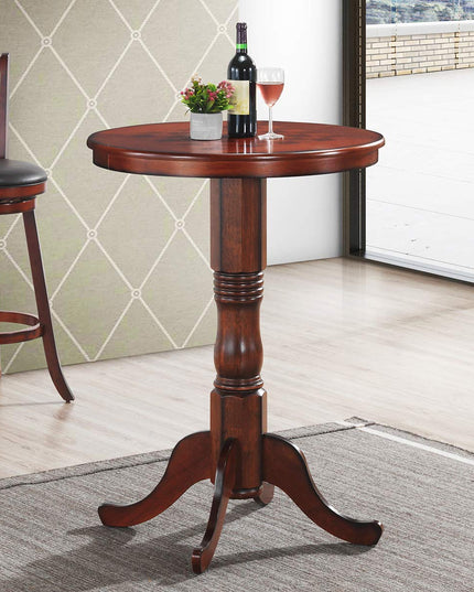 Giantex Table 30" D X 41.5" H Wooden Round Pub Pedestal Side Table W/Chessboard