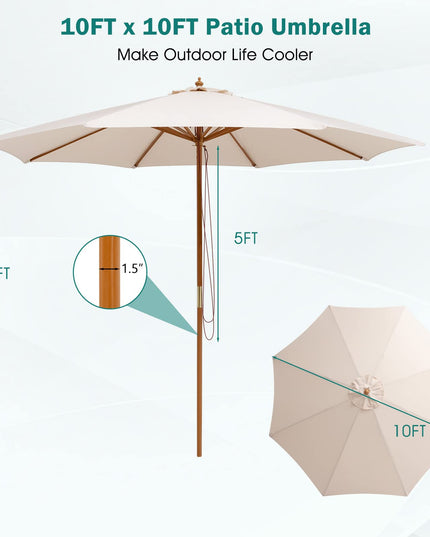Giantex 10FT Patio Umbrella