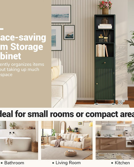 Giantex 67" Tall Bathroom Cabinet for Small Spaces