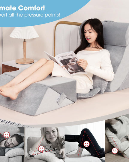 Giantex 7 PCS Orthopedic Bed Wedge Pillow Set