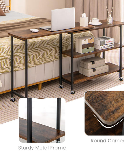 Giantex 360° Free Rotating Sofa Side Table