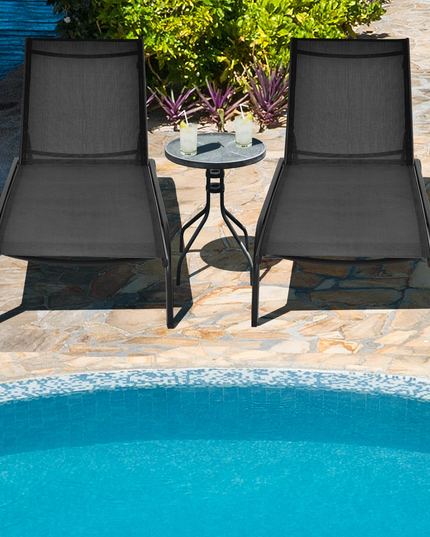 Giantex Patio Lounge Chairs for Pool Area