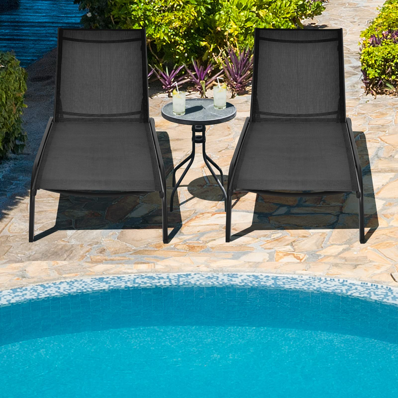 Giantex Patio Lounge Chairs for Pool Area