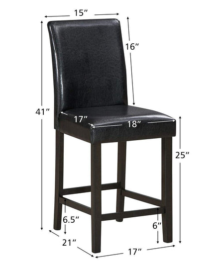 Giantex 25 inch Wooden Vintage Bar Chairs, Counter Stools w/ Upholstered Foam Cushion & Solid Rubber Wood Legs