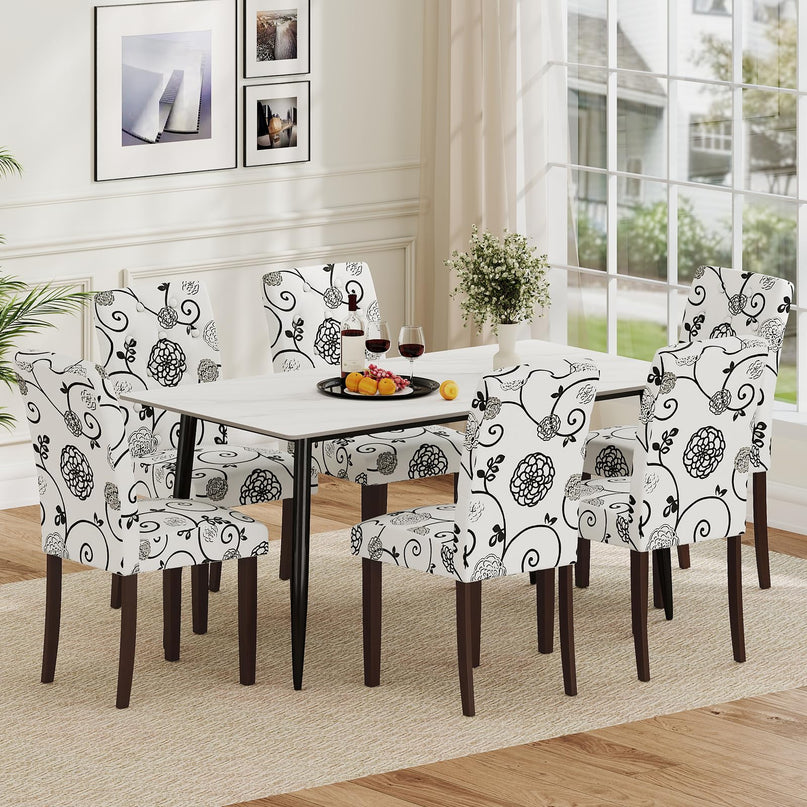 Giantex Tufted Dining Chairs Set of 2/4 Upholstered Kitchen Chairs