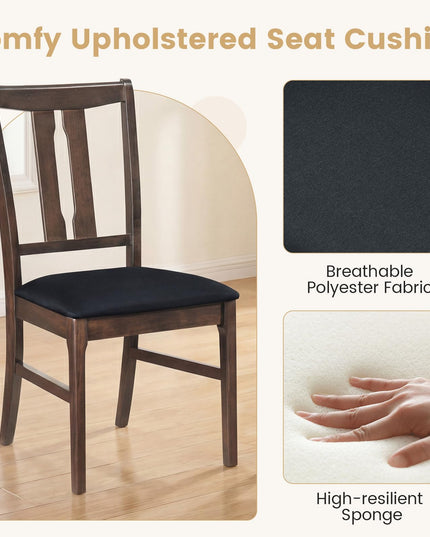 Giantex Fabric Upholstered Kitchen Chair w/Padded Seat for Home Restaurant