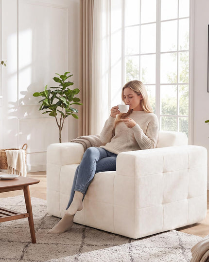 GIANTEX Boneless Single Sofa Chair with Terry Cloth Upholstery