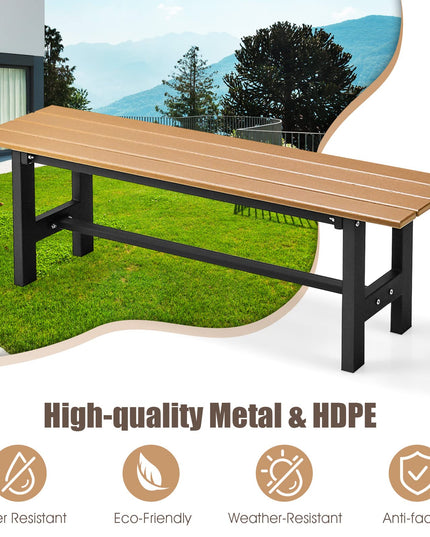 Giantex 2-Person Outdoor Bench Seat - Backless Patio Garden Bench