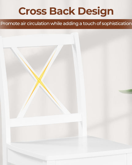 Giantex Wood Dining Chairs, Armless Kitchen Chairs w/Rubber Wood Legs & Curved Backrest