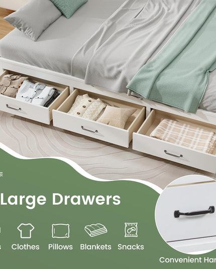 Giantex Daybed with 3 Storage Drawers