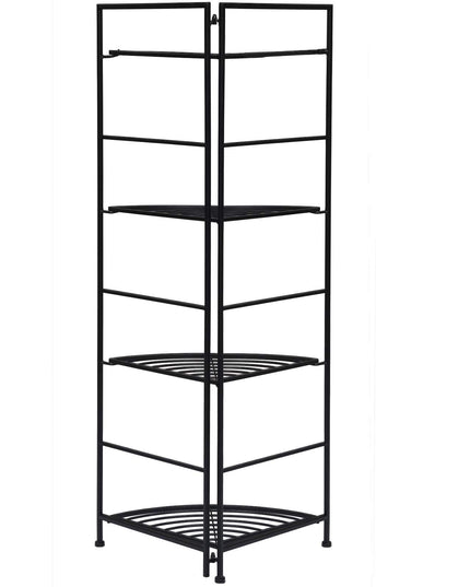 Giantex Folding Metal Plant Rack, 4 Tiers Corner Shelf Plant Stand