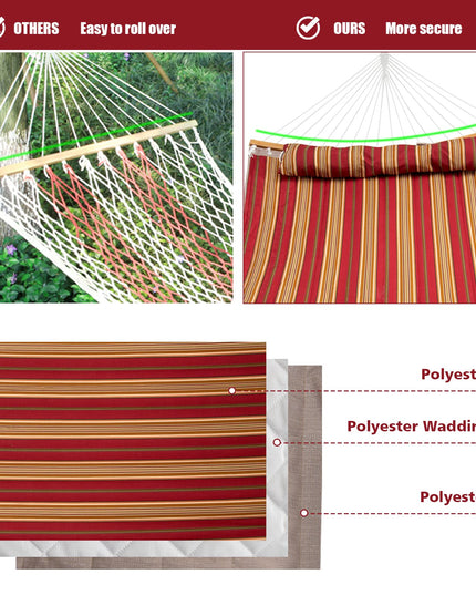 Giantex Hammock with Detachable Pillow Outdoor Hanging Chair (Hammock Stand Not Included)